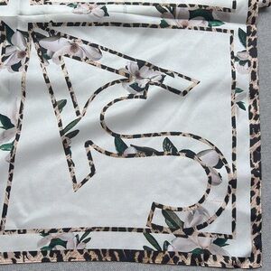 All Saints Black and Brown Silk Scarf